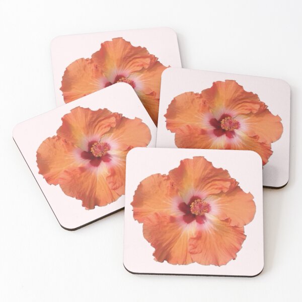 Item preview, orange hibiscus flower sticker designed and sold by inainart.