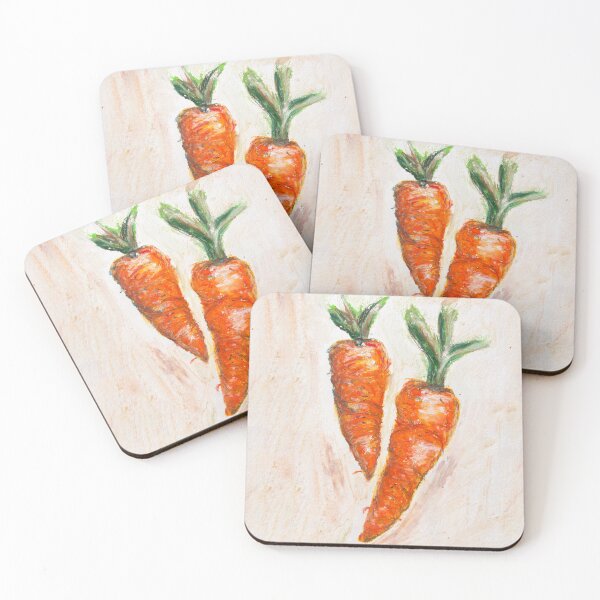 Item preview, Rustic Garden Carrots Oil Pastel Botanical Food Illustration designed and sold by kenagoup.