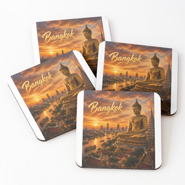 Item preview, Bangkok Thailand Vintage Brushstroke Design | Wat Arun Travel Artwork designed and sold by filou designs.