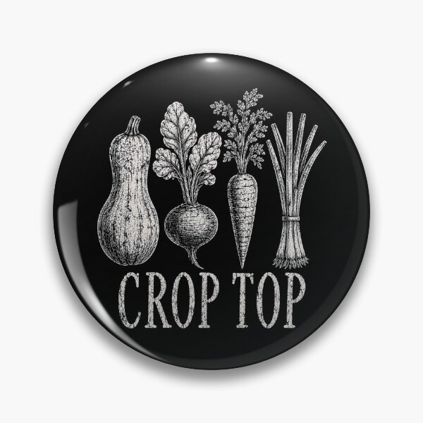Item preview, Crop Top Funny Gardening Pun Vegetable Art designed and sold by Kladhadredo.