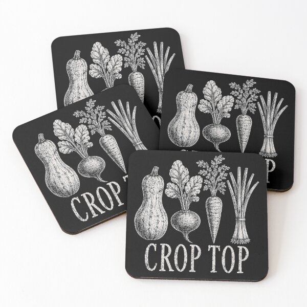 Item preview, Crop Top Funny Gardening Pun Vegetable Art designed and sold by Kladhadredo.