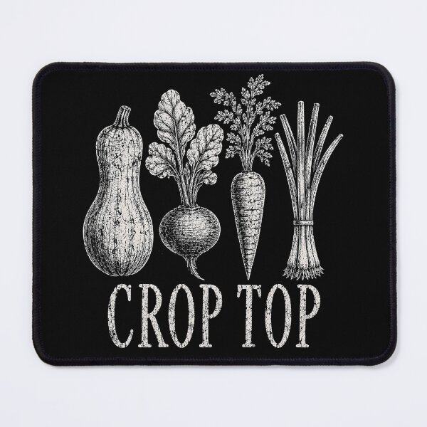 Item preview, Crop Top Funny Gardening Pun Vegetable Art designed and sold by Kladhadredo.