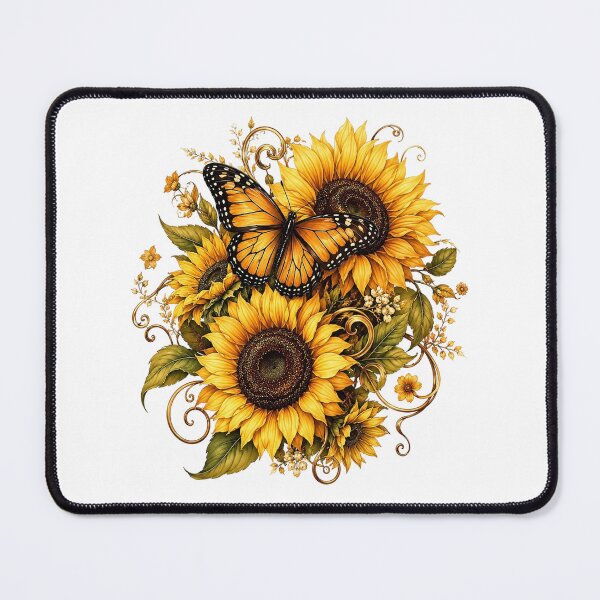 Item preview, Sunflower Butterfly Watercolor designed and sold by PetalGarden.