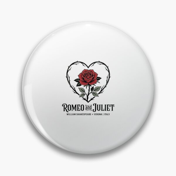 Item preview, Romeo and Juliet William Shakespeare Verona Rose Heart Design designed and sold by Fenay Designs.
