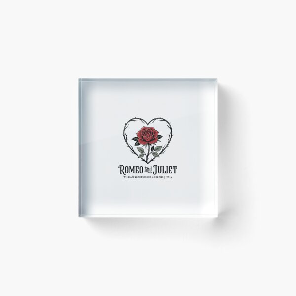 Item preview, Romeo and Juliet William Shakespeare Verona Rose Heart Design designed and sold by Fenay Designs.