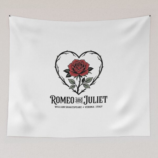 Item preview, Romeo and Juliet William Shakespeare Verona Rose Heart Design designed and sold by Fenay Designs.