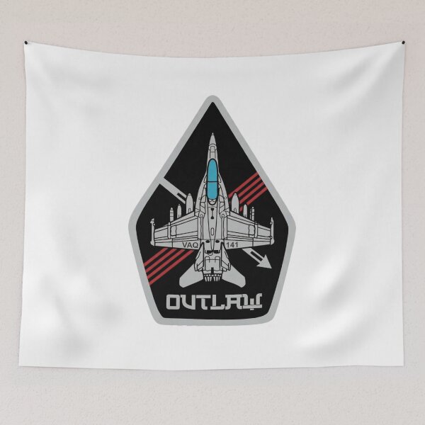 Item preview, VAQ-141 "Shadowhawks" Outlaw Electronic Attack Squadron Patch designed and sold by CharlieDesings.