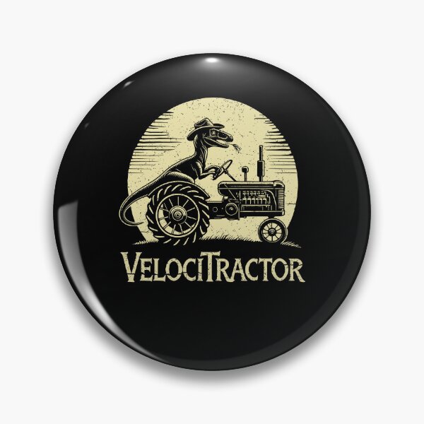 Item preview, Velocitractor Funny Dinosaur Farmer Driving Tractor designed and sold by marke770.