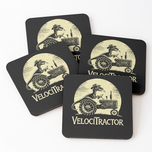 Item preview, Velocitractor Funny Dinosaur Farmer Driving Tractor designed and sold by marke770.
