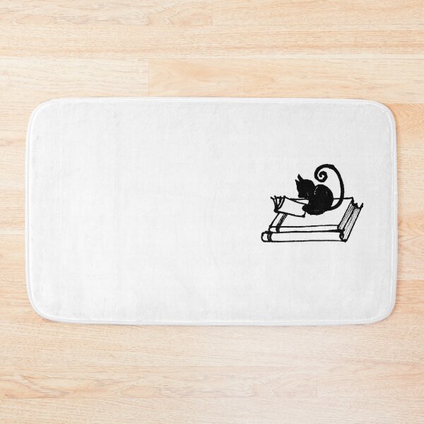 Item preview, Book Stack Cat, Black Cat Reader Illustration   designed and sold by Vesivariart.