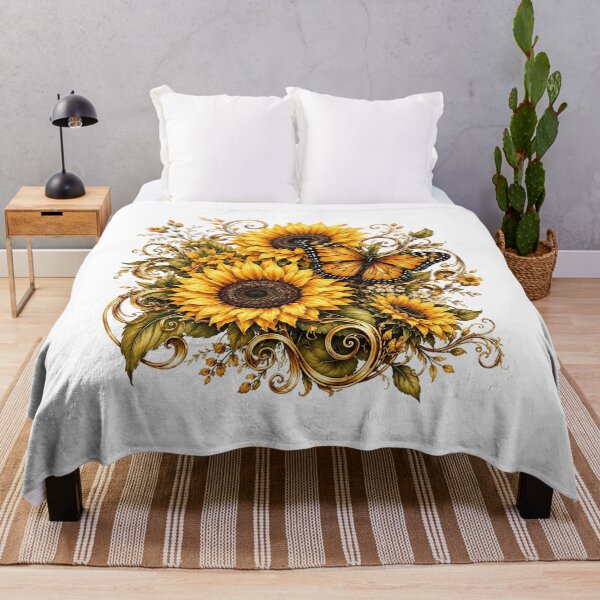 Item preview, Sunflower Butterfly Watercolor designed and sold by PetalGarden.