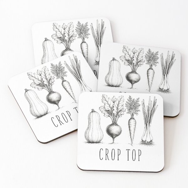 Item preview, Crop Top Funny Gardening Pun Vegetable Art designed and sold by Kladhadredo.