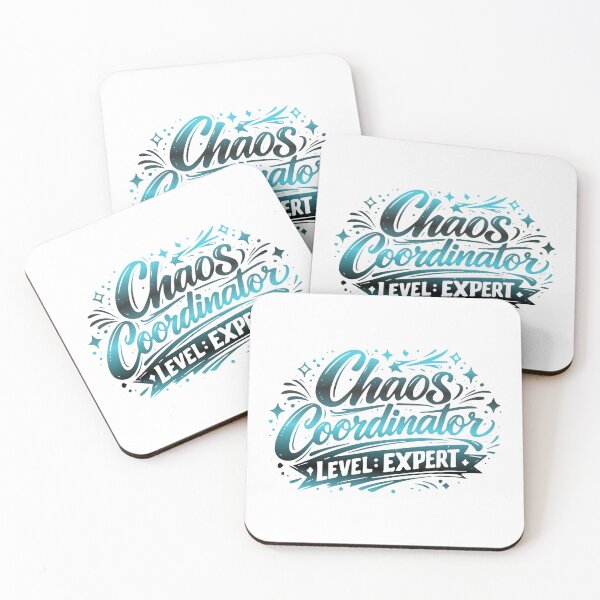 Item preview, Chaos Coordinator Level Expert - Funny Mom Life & Teacher Quote Art designed and sold by KINKDesign.