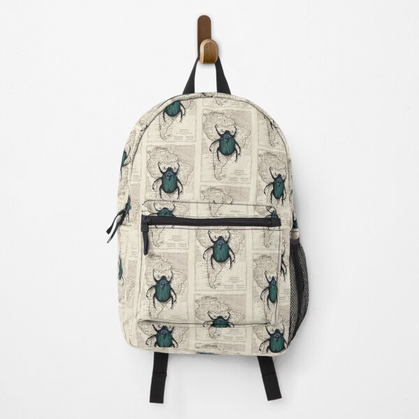 Item preview, Vintage Green Beetle Illustration over Antique Map designed and sold by Becky-Poppins.