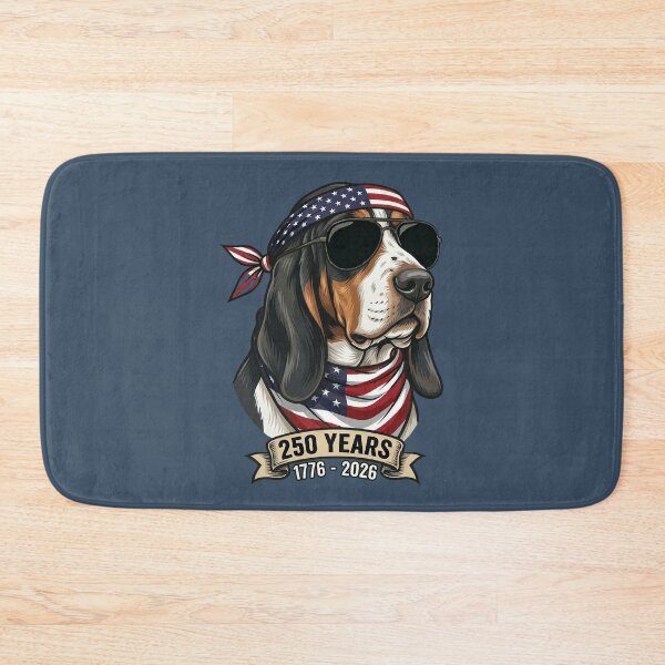 Item preview, Patriotic Basset Hound Dog 250 Years USA Independence 1776 designed and sold by d247.