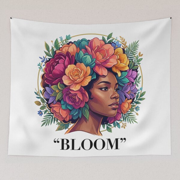 Artikelvorschau, Bloom: Feminine Motivationskunst entworfen und verkauft von BlessedBlackBeautiful.