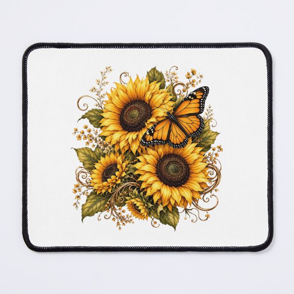 Item preview, Sunflower Butterfly Watercolor designed and sold by PetalGarden.