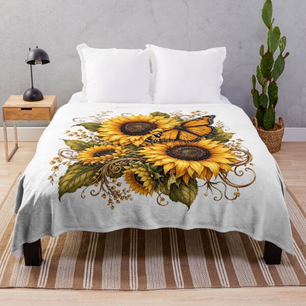 Item preview, Sunflower Butterfly Watercolor designed and sold by PetalGarden.