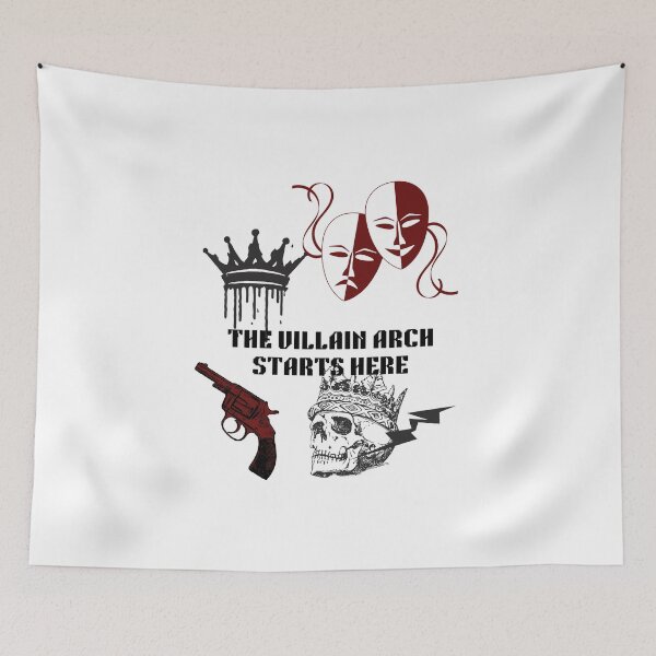 Item preview, The Villain Arc Starts Here Dark Aesthetic Graphic Design designed and sold by ravenRM.
