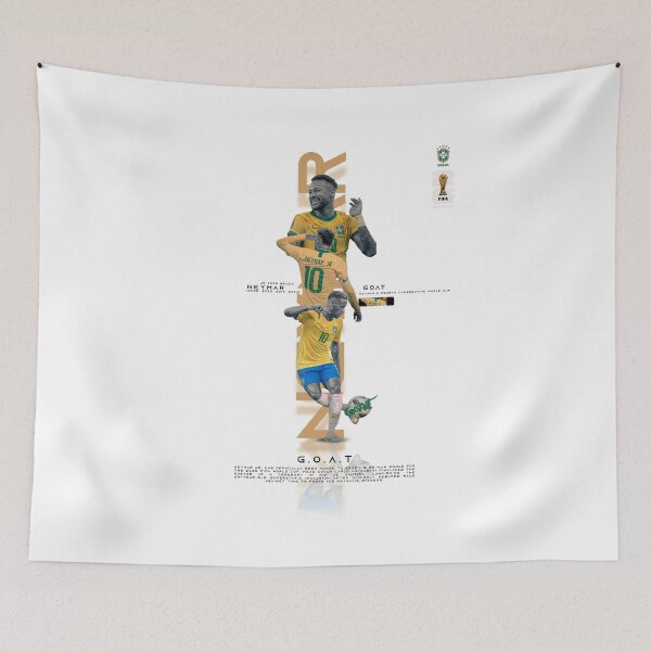 Item preview, Neymar Jr Seleção Yellow Kit Minimalist Graphic Art designed and sold by Shopunte.
