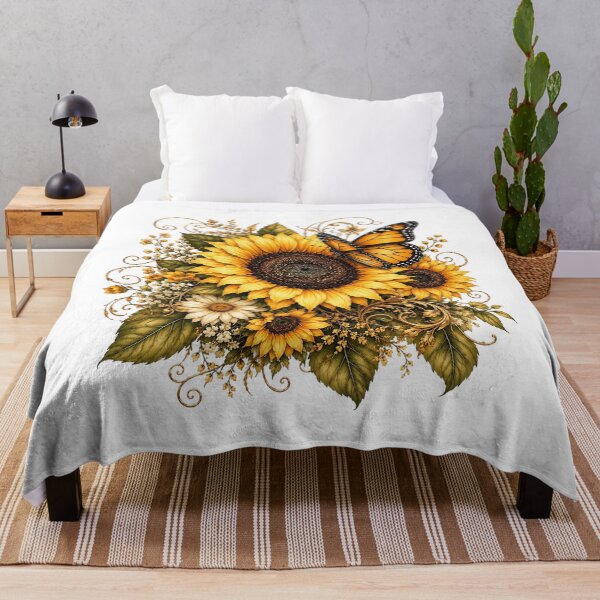 Item preview, Sunflower Butterfly Watercolor designed and sold by PetalGarden.