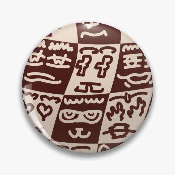 Item preview, Checkerboard Abstract Faces – Retro Doodle Pattern Art designed and sold by felipemaldonadoart.