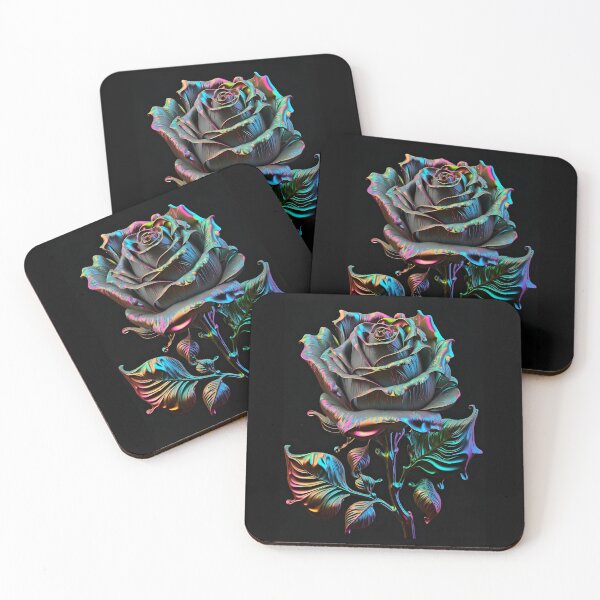 Item preview, Iridescent Black Rose Aesthetic Art designed and sold by Amr Siam.