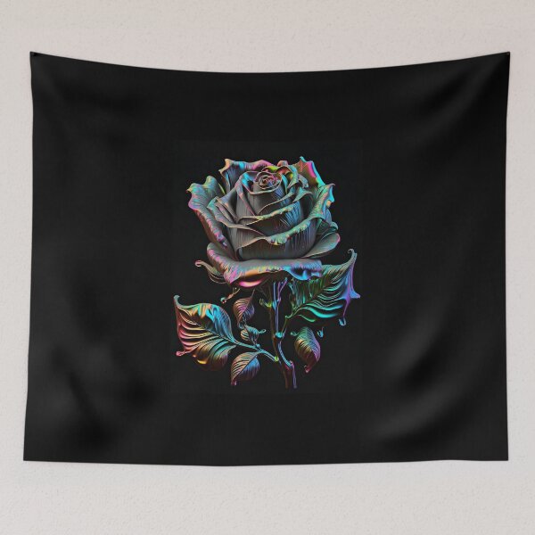 Item preview, Iridescent Black Rose Aesthetic Art designed and sold by Amr Siam.
