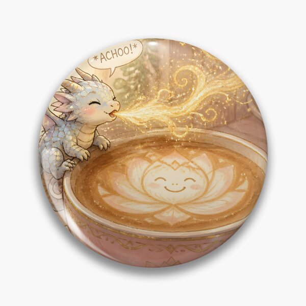 Item preview, Tiny Dragon and The Lotus Latte  designed and sold by sigmaartstudio.