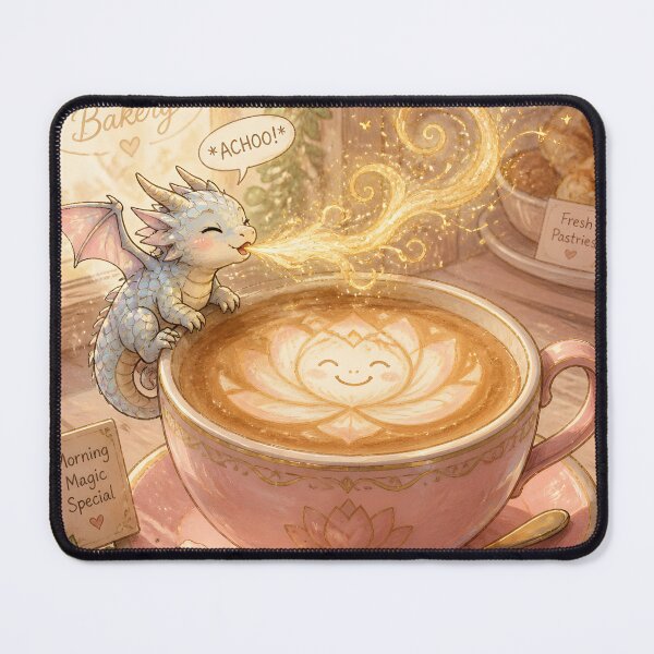 Item preview, Tiny Dragon and The Lotus Latte designed and sold by sigmaartstudio.