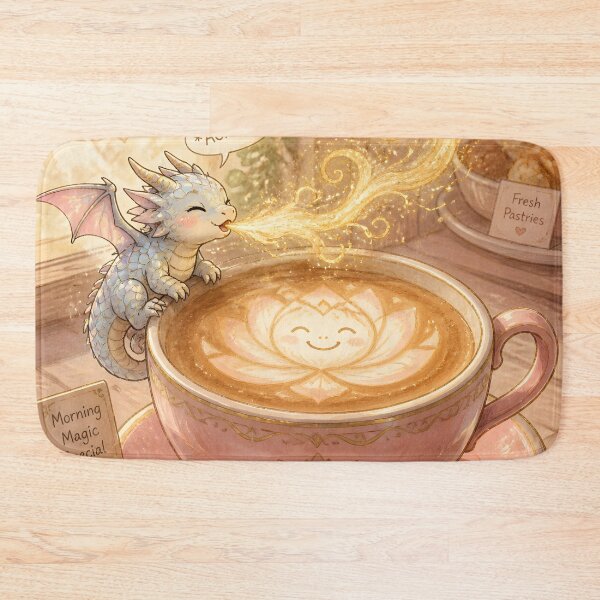 Item preview, Tiny Dragon and The Lotus Latte  designed and sold by sigmaartstudio.
