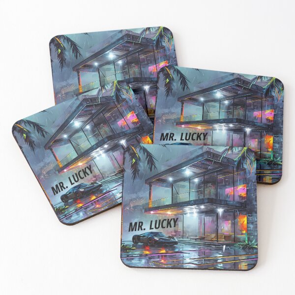 Item preview, MR LUCKY - Modern Cyberpunk Villa Art designed and sold by Modern Nest Art.