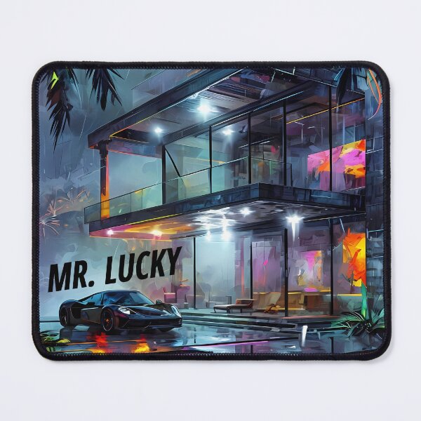 Item preview, MR LUCKY - Modern Cyberpunk Villa Art designed and sold by Modern Nest Art.