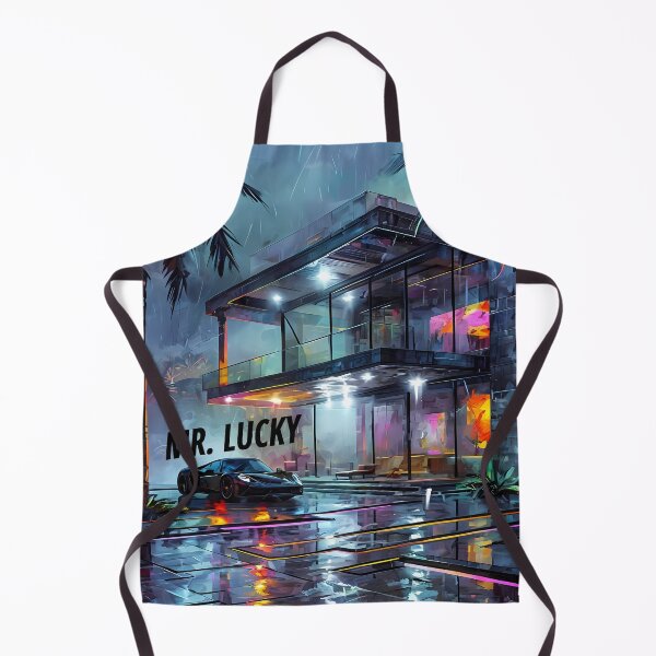 Item preview, MR LUCKY - Modern Cyberpunk Villa Art designed and sold by Modern Nest Art.