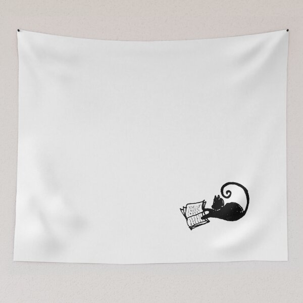 Item preview, Relaxed Reading Cat, Cozy Black Cat Illustration   designed and sold by Vesivariart.
