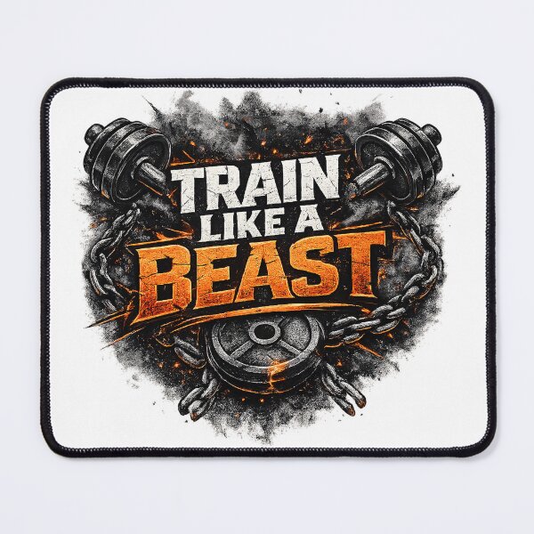 Item preview, Train Like A Beast Gym Typography designed and sold by Jagruti_Artzone.