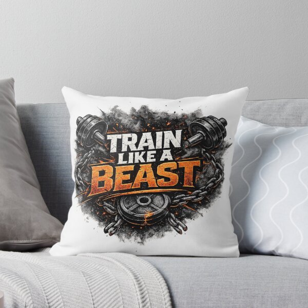 Item preview, Train Like A Beast Gym Typography designed and sold by Jagruti_Artzone.