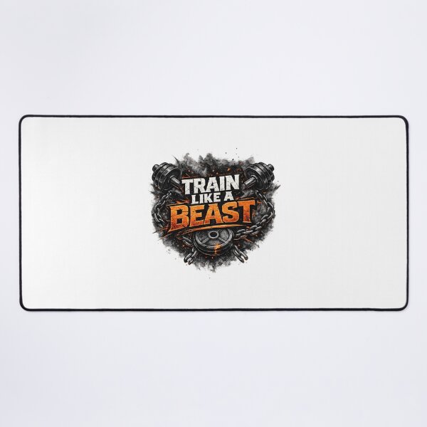 Item preview, Train Like A Beast Gym Typography designed and sold by Jagruti_Artzone.