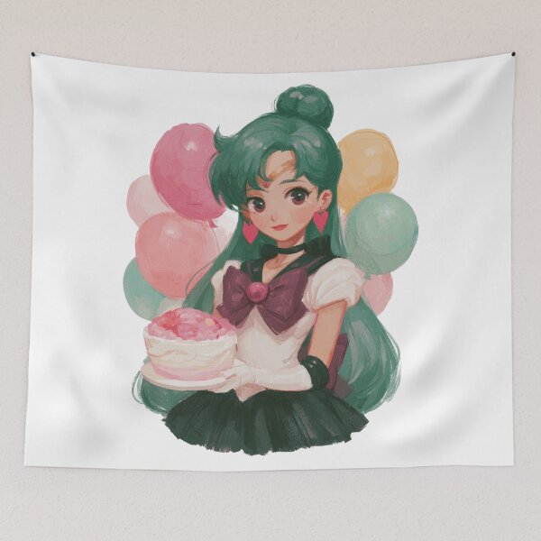 Item preview, Sailor Pluto birthday cake party card designed and sold by spiritedmuse.
