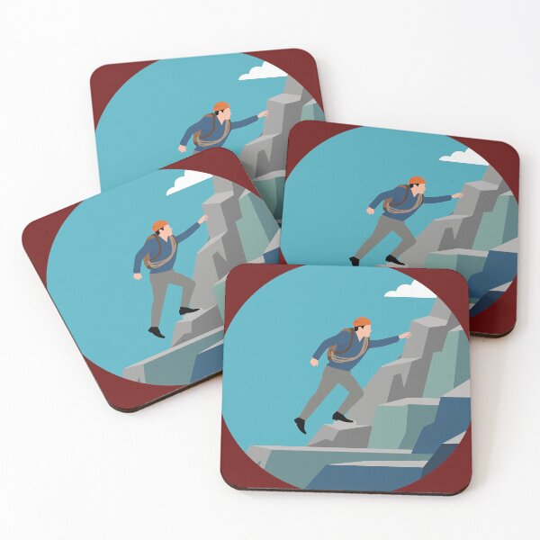 Item preview, Mountain Climber Adventure Illustration designed and sold by Gdmark.