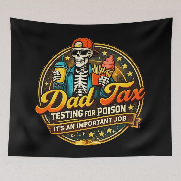 Item preview, Dad Tax Testing For Poison Funny Skeleton Dad Food Tax Graphic Shirt designed and sold by Teetreasure2.