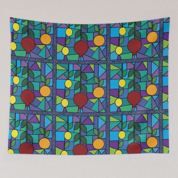 Item preview, Mediterranean Garden on Stained Glass designed and sold by Qousqoza7.