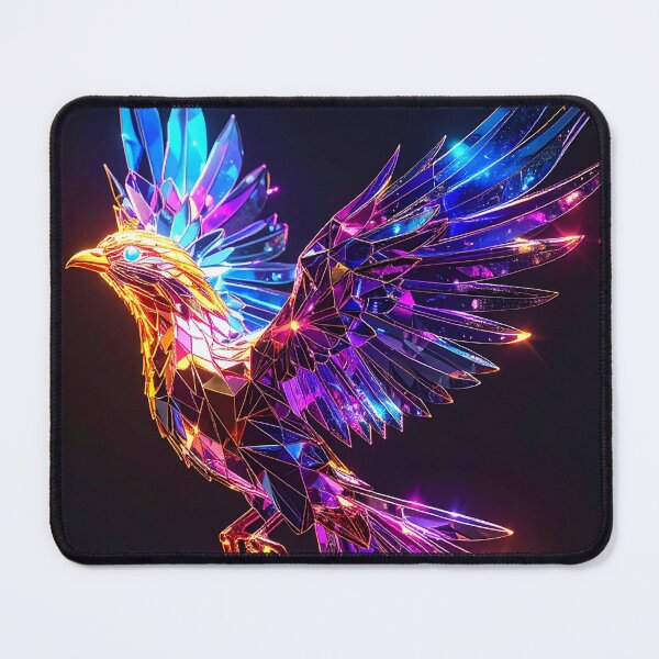 Item preview, Eternal Spark - 3D Iridescent Glass Phoenix Bird designed and sold by Kavin786.