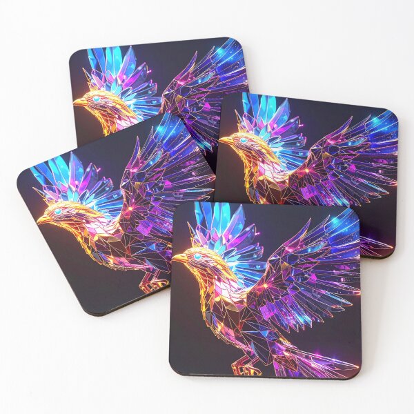 Item preview, Eternal Spark - 3D Iridescent Glass Phoenix Bird designed and sold by Kavin786.