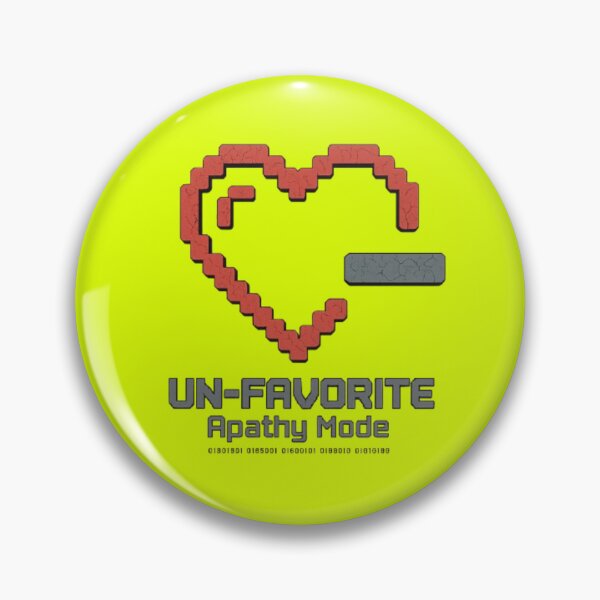Item preview, UN-FAVORITE Apathy Mode Pixel Heart designed and sold by goldcov.