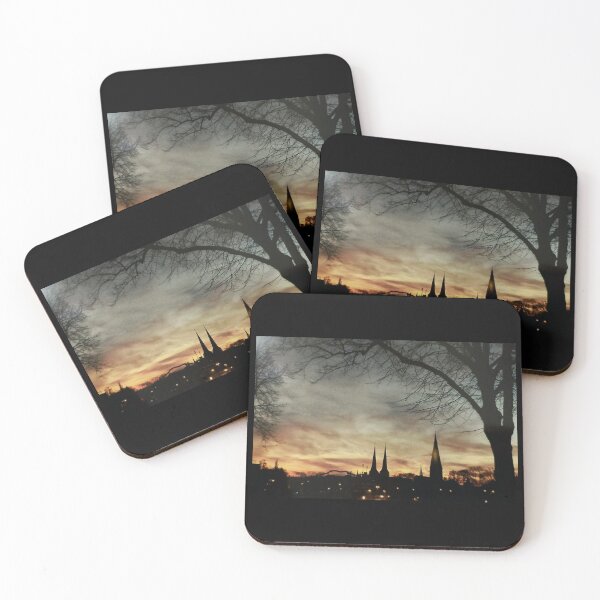 Item preview, Lübeck skyline in the evening designed and sold by nicwoodart.