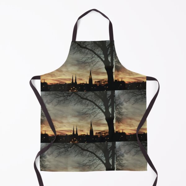 Item preview, Lübeck skyline in the evening designed and sold by nicwoodart.