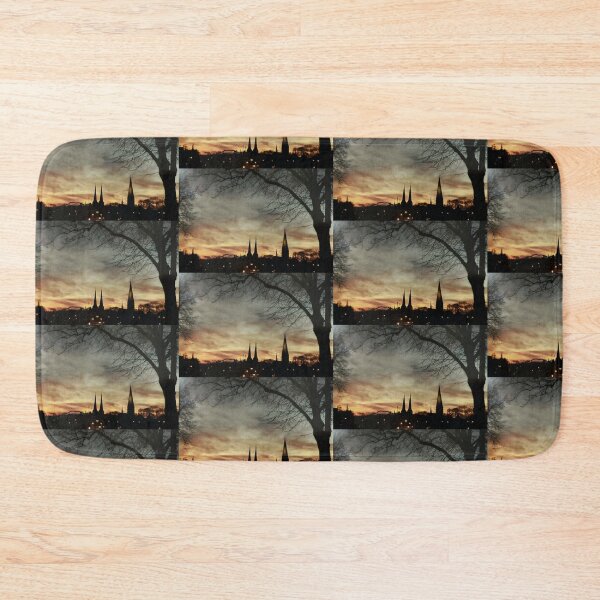 Item preview, Lübeck skyline in the evening designed and sold by nicwoodart.