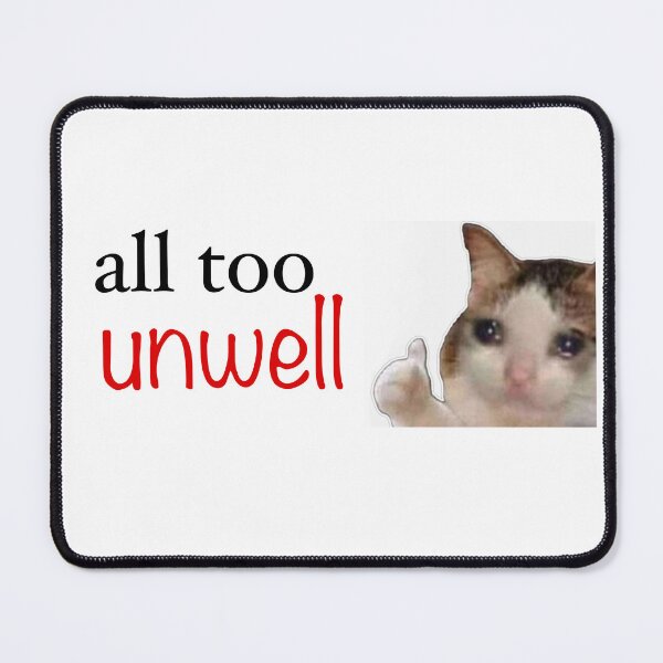 Item preview, pegatina de gato triste demasiado (mal)bien designed and sold by lilydesigns-exe.