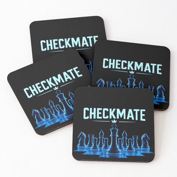Item preview, Checkmate | Neon Blue Chess King Strategy | Cinematic Board Game Art designed and sold by RAMHEARTS.
